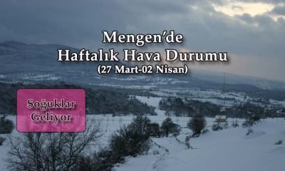 Mengen’de Haftalık Hava Durumu (27 Mart-02 Nisan 2023)