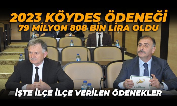 İŞTE BOLU’NUN 2023 KÖYDES ÖDENEKLERİ