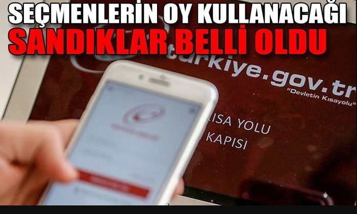 SEÇMENLERİN OY KULLANACAĞI SANDIKLAR E-DEVLET’TE