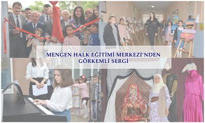 Mengen Halk Eğitimi Merkezi Müdürlüğü yıl sonu sergisi açıldı
