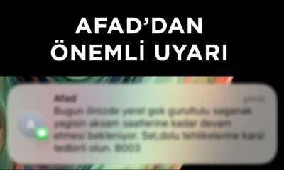 AFAD’dan önemli meteorolojik uyarı mesajı geldi