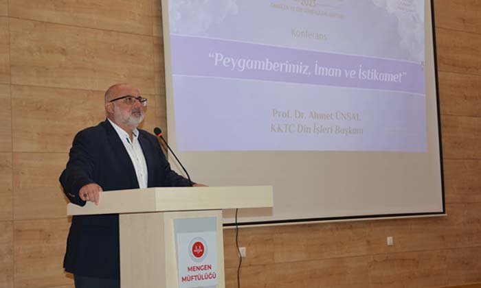 KKTC Din İşleri Başkanı Mengen’de konferans verdi