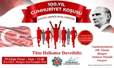 Mengen’de 100. Yıl Cumhuriyet Koşusu yapılacak