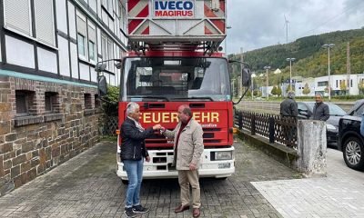 Mengen’e Almanya’dan merdivenli itfaiye aracı desteği