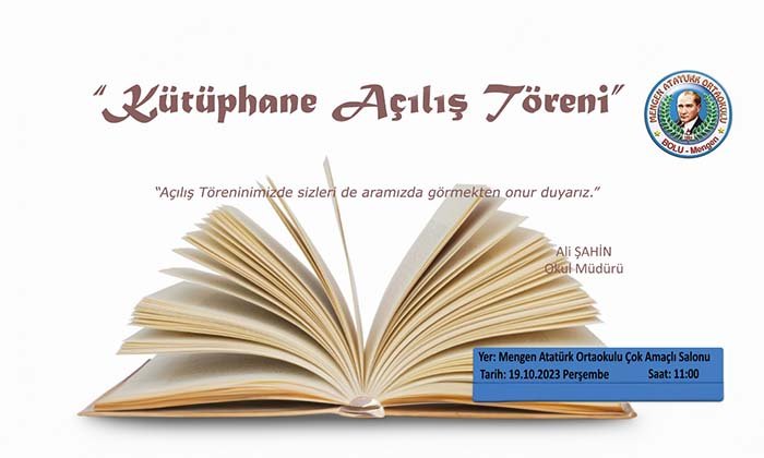 Atatürk Ortaokulu Kütüphanesi açılıyor