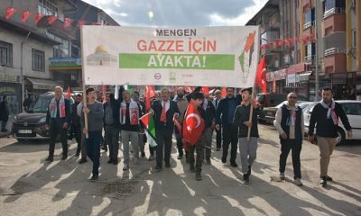 Mengen’de İsrail Protestosu