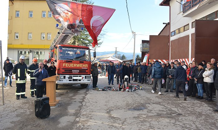 Mengen İtfaiyesi envanterine merdivenli yeni araç