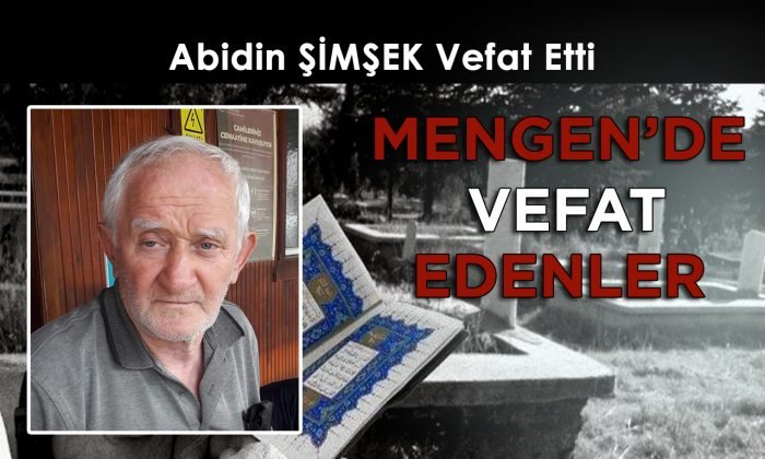 Emekli öğretmen Abidin ŞİMŞEK vefat Etti