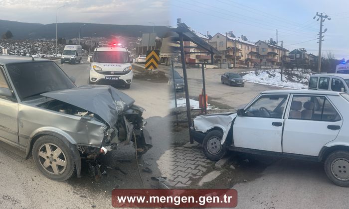 Mengen’de trafik kazası: 2 yaralı