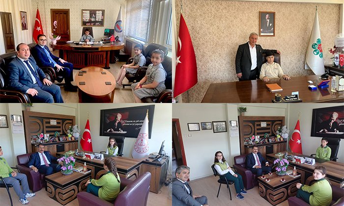 Mengen’de ilçe protokolü koltuklarını çocuklara devretti