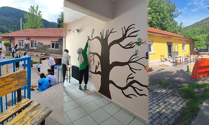 AİBÜ Toplum Gönüllüleri (TOG) Gökçesu’da okul yeniledi