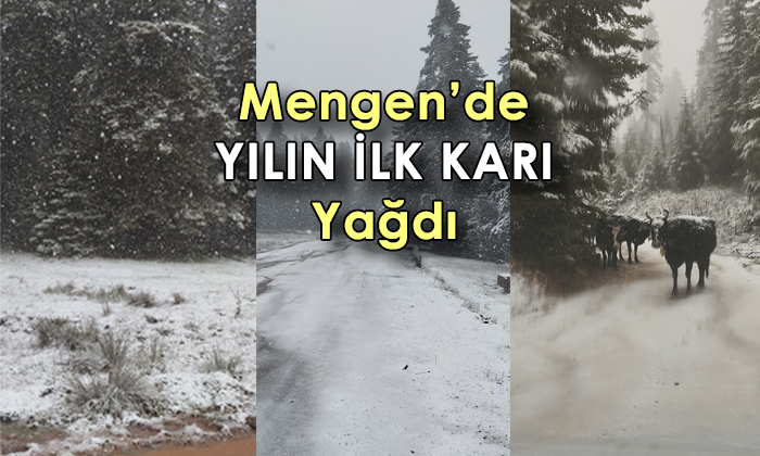 Mengen’de mevsimin ilk karı yağdı