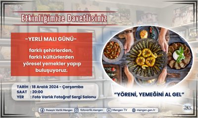 “Yöreni, yemeğini al gel” etkinliğine davetlisiniz – 18.12.2024 Çarşamba günü – foto Hüseyin Varlık fotoğraf sergi salonu etkinliği