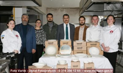 Asomder ve Bonna’dan Aşçılık okuluna yemek takımı hediyesi