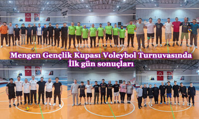 Mengen Gençlik Kupası Voleybol Turnuvasında ilk gün sonuçları