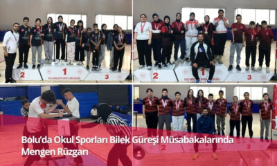 Bolu’da Okul Sporları Bilek Güreşi Müsabakalarında Mengen Rüzgarı