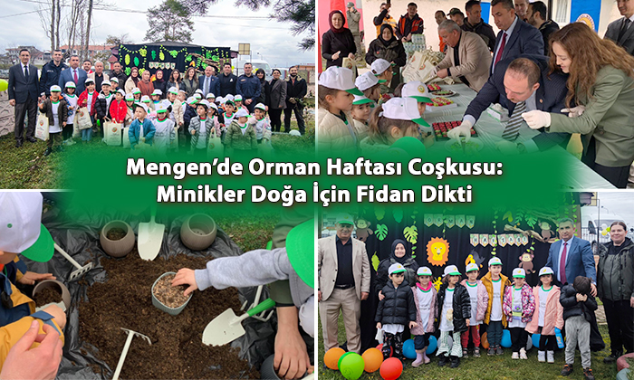 Mengen’de Orman Haftası Coşkusu: Minikler Doğa İçin Fidan Dikti