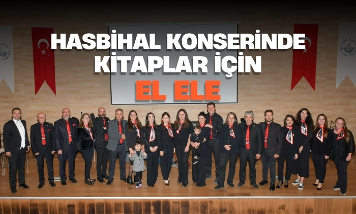 HASBİHAL KONSERİNDE KİTAPLAR İÇİN MENGEN EL ELE