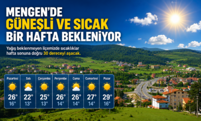 Mengen’de Haftalık Hava Durumu (13 Temmuz – 19 Temmuz 2026)