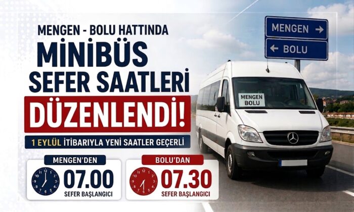 1 Eylül 2026 İtibarıyla Mengen – Bolu Minibüs Saatleri