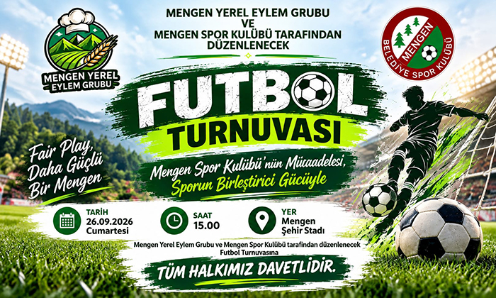 Mengen’de Futbol Turnuvası Heyecanı Başlıyor